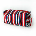 Stripe Line Shell Shape PU Cosmetic Bag